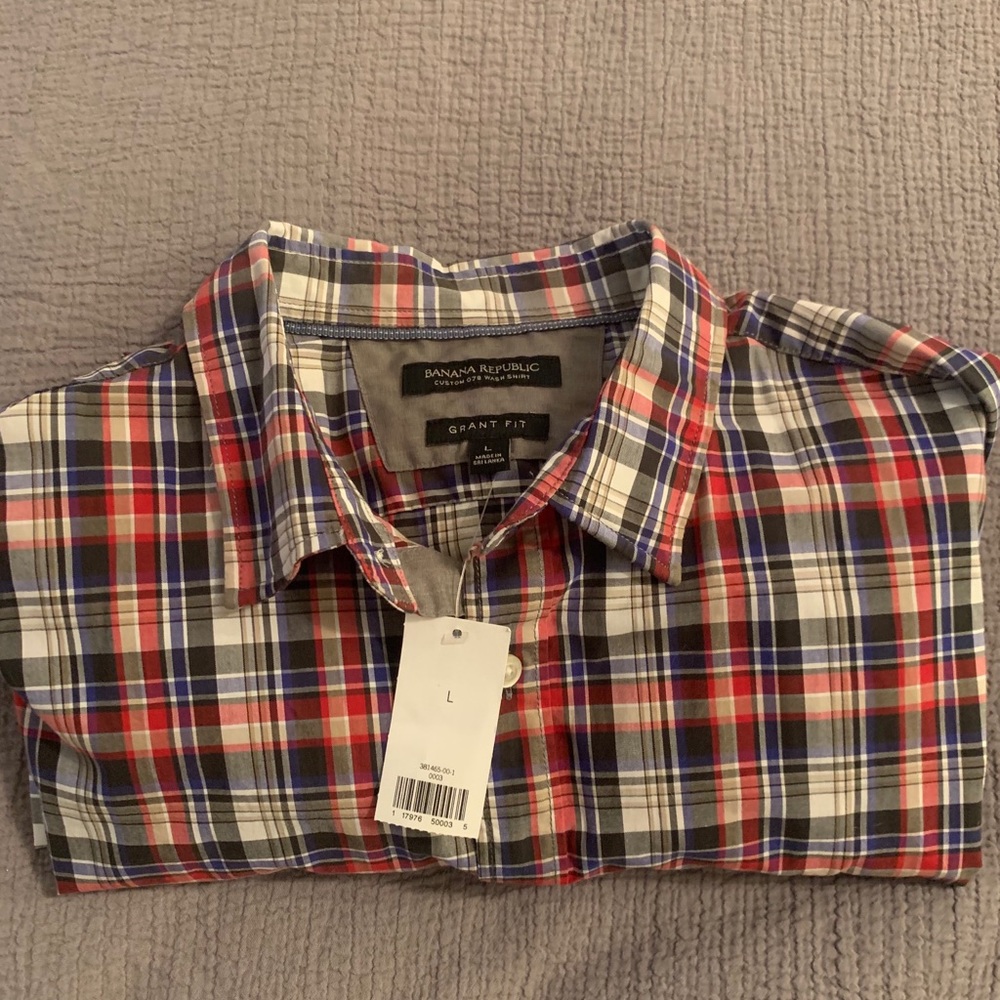 NWT Banana Republic Winter Flannel Design ButtonUp